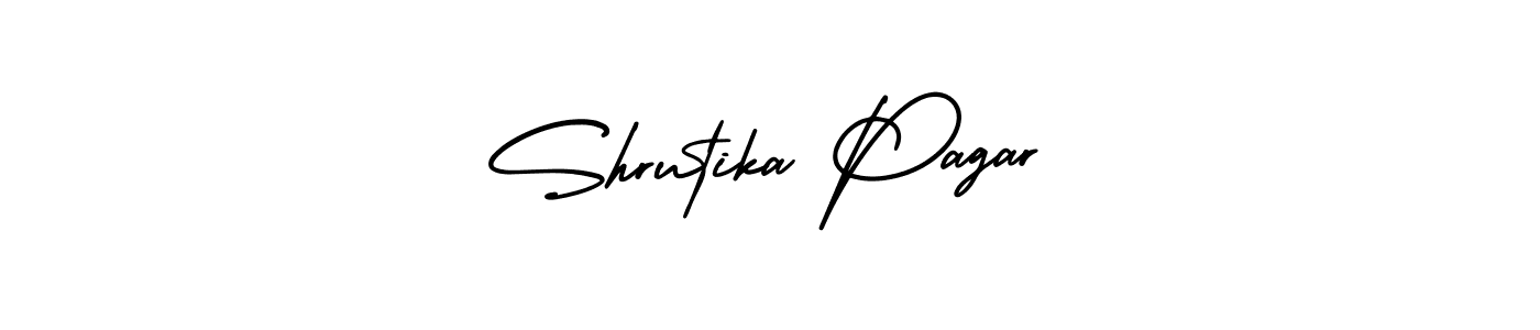 Make a beautiful signature design for name Shrutika Pagar. With this signature (AmerikaSignatureDemo-Regular) style, you can create a handwritten signature for free. Shrutika Pagar signature style 3 images and pictures png