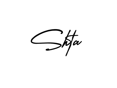 How to make Shta signature? AmerikaSignatureDemo-Regular is a professional autograph style. Create handwritten signature for Shta name. Shta signature style 3 images and pictures png