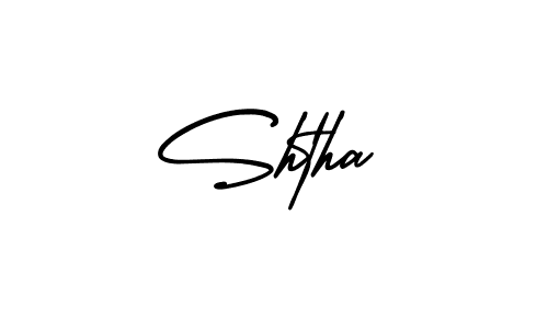 It looks lik you need a new signature style for name Shtha. Design unique handwritten (AmerikaSignatureDemo-Regular) signature with our free signature maker in just a few clicks. Shtha signature style 3 images and pictures png