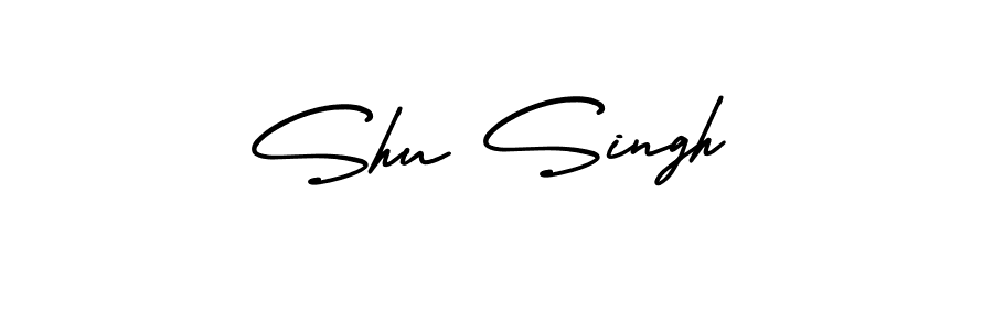 The best way (AmerikaSignatureDemo-Regular) to make a short signature is to pick only two or three words in your name. The name Shu Singh include a total of six letters. For converting this name. Shu Singh signature style 3 images and pictures png