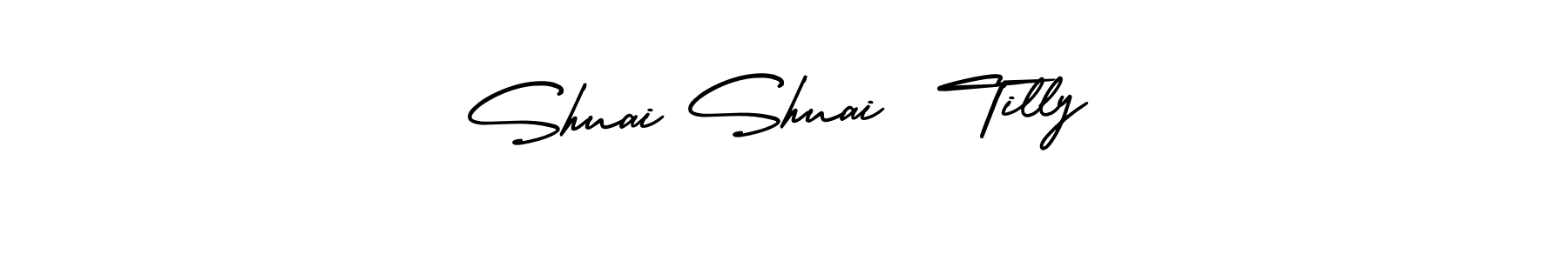 See photos of Shuai Shuai  Tilly official signature by Spectra . Check more albums & portfolios. Read reviews & check more about AmerikaSignatureDemo-Regular font. Shuai Shuai  Tilly signature style 3 images and pictures png