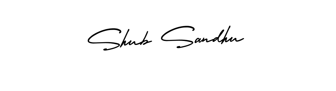 How to make Shub Sandhu name signature. Use AmerikaSignatureDemo-Regular style for creating short signs online. This is the latest handwritten sign. Shub Sandhu signature style 3 images and pictures png