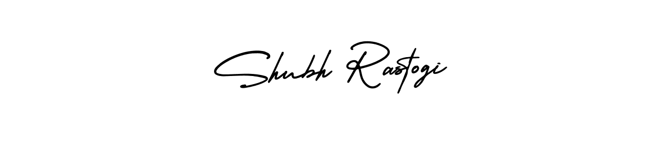 This is the best signature style for the Shubh Rastogi name. Also you like these signature font (AmerikaSignatureDemo-Regular). Mix name signature. Shubh Rastogi signature style 3 images and pictures png