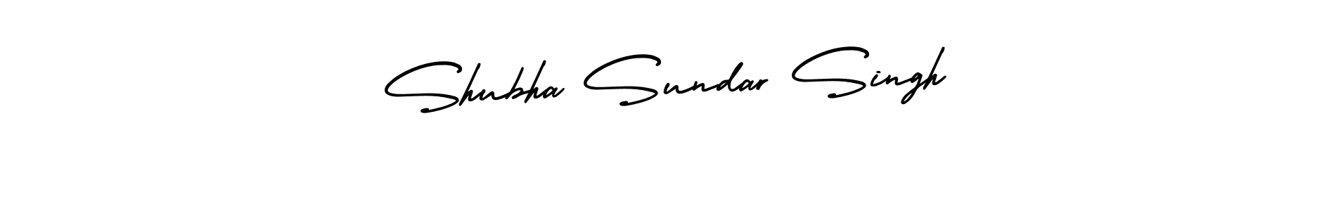 How to make Shubha Sundar Singh name signature. Use AmerikaSignatureDemo-Regular style for creating short signs online. This is the latest handwritten sign. Shubha Sundar Singh signature style 3 images and pictures png