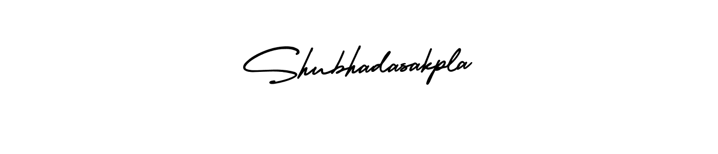 The best way (AmerikaSignatureDemo-Regular) to make a short signature is to pick only two or three words in your name. The name Shubhadasakpla include a total of six letters. For converting this name. Shubhadasakpla signature style 3 images and pictures png