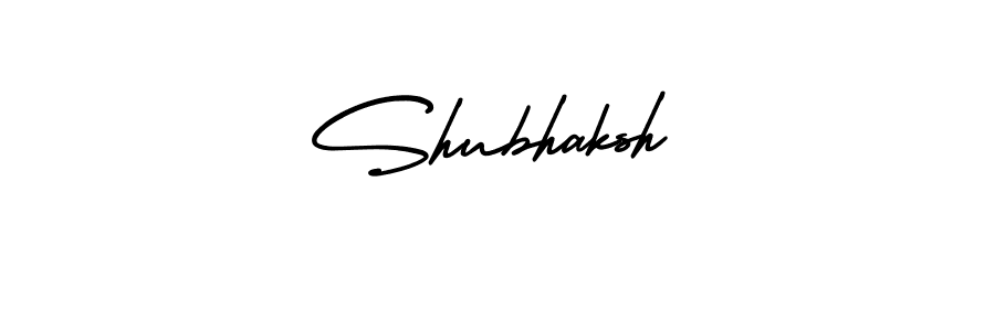 You should practise on your own different ways (AmerikaSignatureDemo-Regular) to write your name (Shubhaksh) in signature. don't let someone else do it for you. Shubhaksh signature style 3 images and pictures png