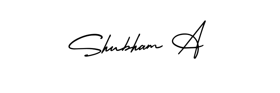 The best way (AmerikaSignatureDemo-Regular) to make a short signature is to pick only two or three words in your name. The name Shubham A include a total of six letters. For converting this name. Shubham A signature style 3 images and pictures png