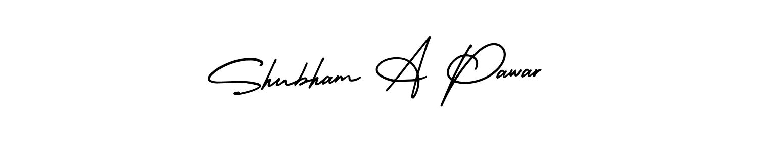 Also You can easily find your signature by using the search form. We will create Shubham A Pawar name handwritten signature images for you free of cost using AmerikaSignatureDemo-Regular sign style. Shubham A Pawar signature style 3 images and pictures png