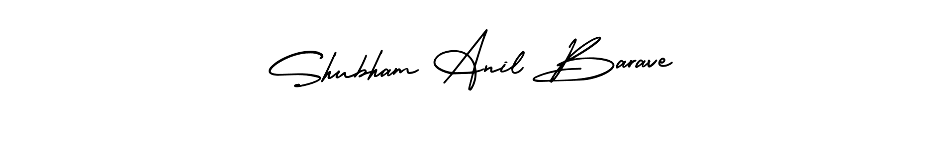 Create a beautiful signature design for name Shubham Anil Barave. With this signature (AmerikaSignatureDemo-Regular) fonts, you can make a handwritten signature for free. Shubham Anil Barave signature style 3 images and pictures png
