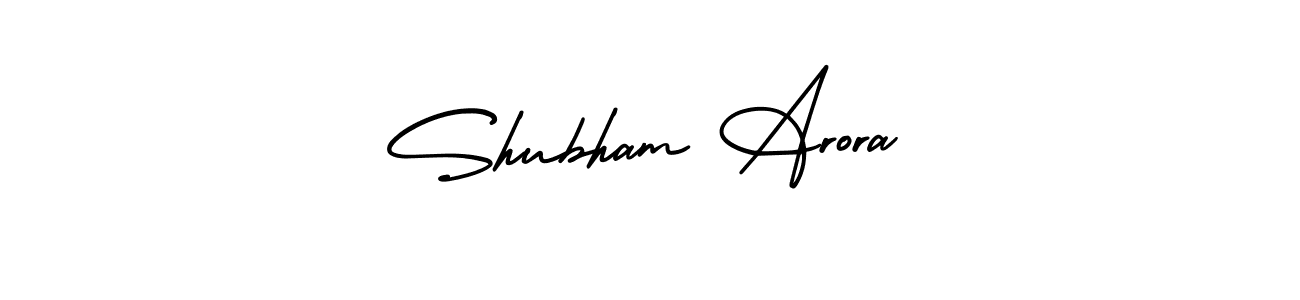 You should practise on your own different ways (AmerikaSignatureDemo-Regular) to write your name (Shubham Arora) in signature. don't let someone else do it for you. Shubham Arora signature style 3 images and pictures png