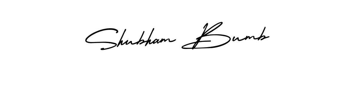 Shubham Bumb stylish signature style. Best Handwritten Sign (AmerikaSignatureDemo-Regular) for my name. Handwritten Signature Collection Ideas for my name Shubham Bumb. Shubham Bumb signature style 3 images and pictures png