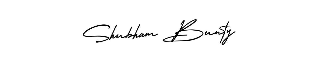 How to make Shubham Bunty signature? AmerikaSignatureDemo-Regular is a professional autograph style. Create handwritten signature for Shubham Bunty name. Shubham Bunty signature style 3 images and pictures png