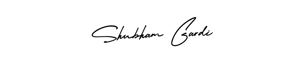 Shubham Gardi stylish signature style. Best Handwritten Sign (AmerikaSignatureDemo-Regular) for my name. Handwritten Signature Collection Ideas for my name Shubham Gardi. Shubham Gardi signature style 3 images and pictures png