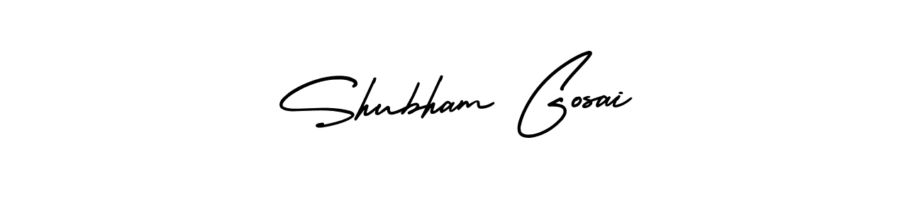 Make a beautiful signature design for name Shubham Gosai. With this signature (AmerikaSignatureDemo-Regular) style, you can create a handwritten signature for free. Shubham Gosai signature style 3 images and pictures png