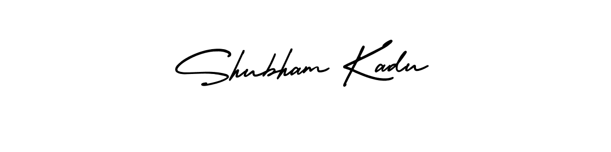The best way (AmerikaSignatureDemo-Regular) to make a short signature is to pick only two or three words in your name. The name Shubham Kadu include a total of six letters. For converting this name. Shubham Kadu signature style 3 images and pictures png