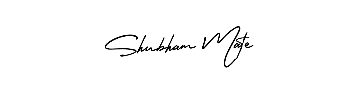 if you are searching for the best signature style for your name Shubham Mate. so please give up your signature search. here we have designed multiple signature styles  using AmerikaSignatureDemo-Regular. Shubham Mate signature style 3 images and pictures png