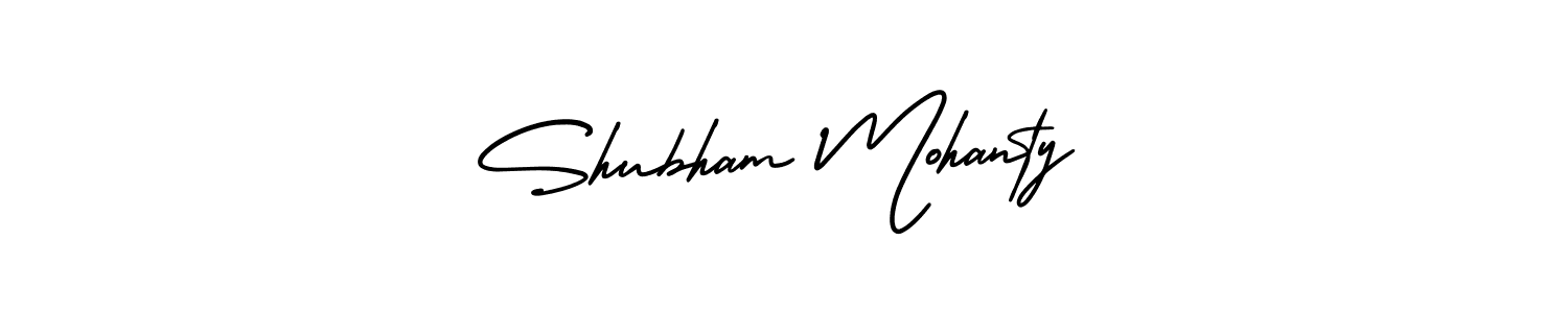 The best way (AmerikaSignatureDemo-Regular) to make a short signature is to pick only two or three words in your name. The name Shubham Mohanty include a total of six letters. For converting this name. Shubham Mohanty signature style 3 images and pictures png