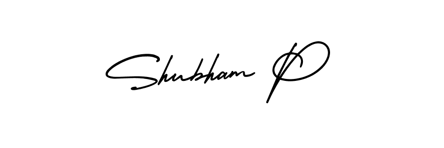 How to Draw Shubham P signature style? AmerikaSignatureDemo-Regular is a latest design signature styles for name Shubham P. Shubham P signature style 3 images and pictures png