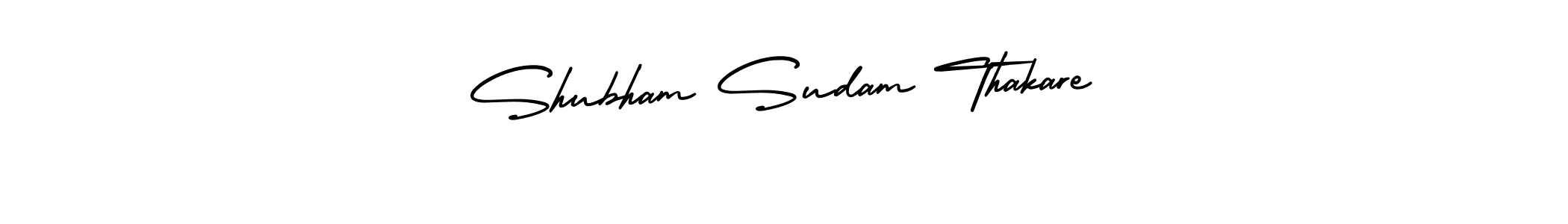 Also You can easily find your signature by using the search form. We will create Shubham Sudam Thakare name handwritten signature images for you free of cost using AmerikaSignatureDemo-Regular sign style. Shubham Sudam Thakare signature style 3 images and pictures png