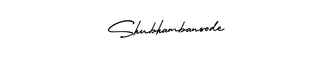 Use a signature maker to create a handwritten signature online. With this signature software, you can design (AmerikaSignatureDemo-Regular) your own signature for name Shubhambansode. Shubhambansode signature style 3 images and pictures png