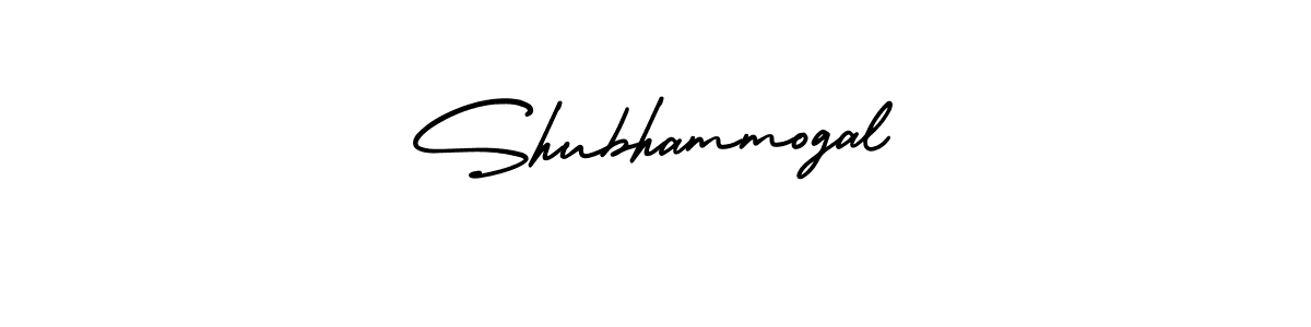 How to make Shubhammogal name signature. Use AmerikaSignatureDemo-Regular style for creating short signs online. This is the latest handwritten sign. Shubhammogal signature style 3 images and pictures png
