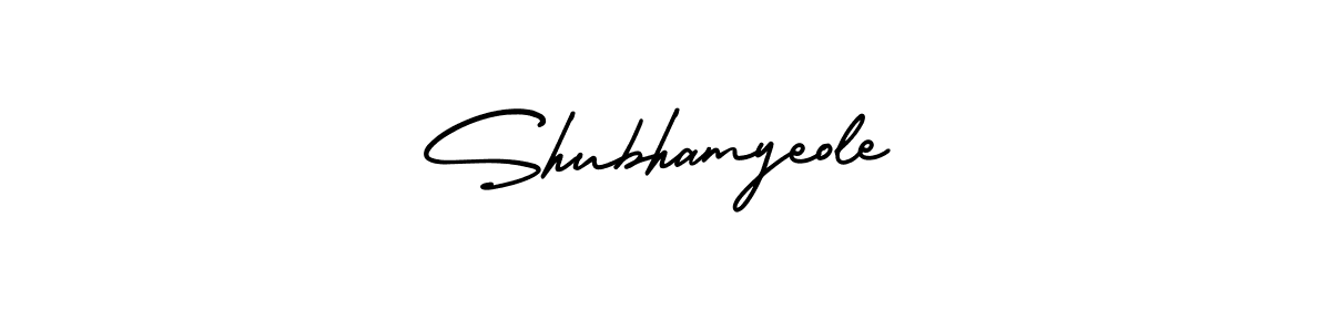 It looks lik you need a new signature style for name Shubhamyeole. Design unique handwritten (AmerikaSignatureDemo-Regular) signature with our free signature maker in just a few clicks. Shubhamyeole signature style 3 images and pictures png