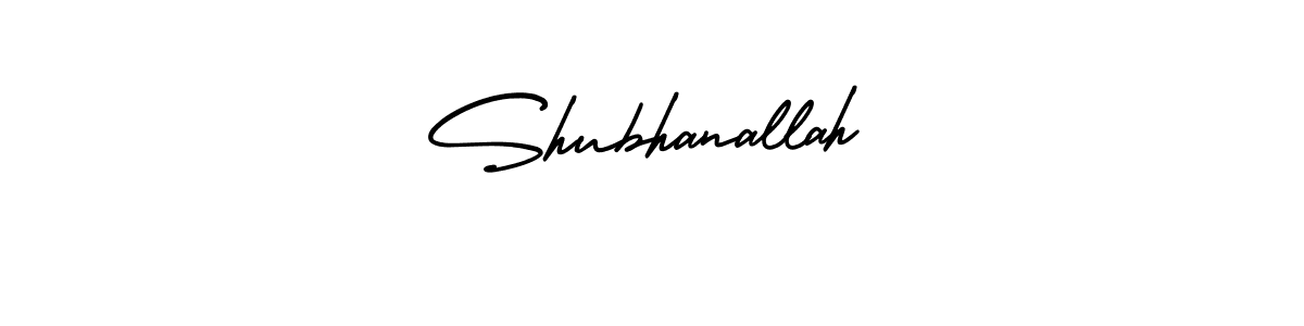 Use a signature maker to create a handwritten signature online. With this signature software, you can design (AmerikaSignatureDemo-Regular) your own signature for name Shubhanallah. Shubhanallah signature style 3 images and pictures png