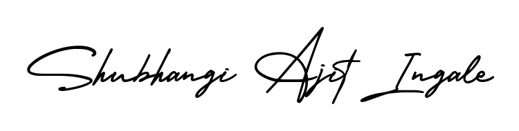 A dynamic signature style for Shubhangi Ajit Ingale using AmerikaSignatureDemo-Regular script. Designed to look authentic, handwritten, and professional. Shubhangi Ajit Ingale signature style 3 images and pictures png