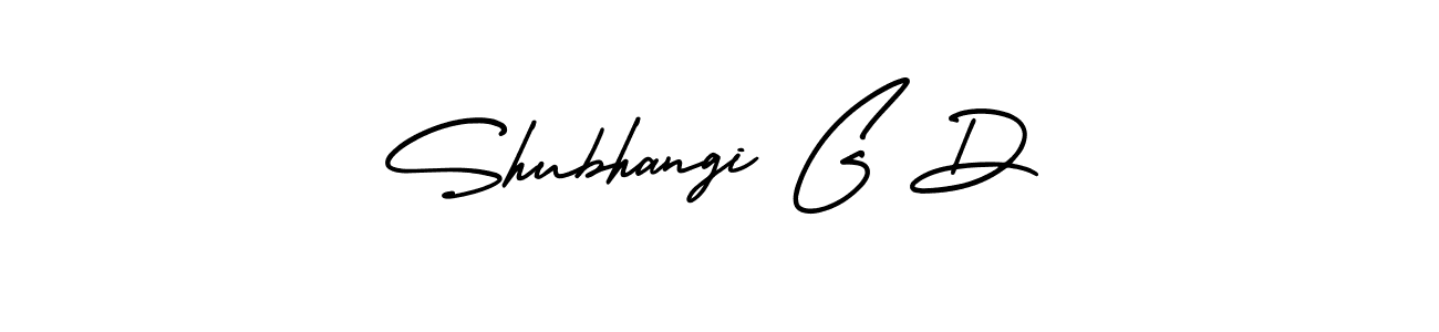 It looks lik you need a new signature style for name Shubhangi G D. Design unique handwritten (AmerikaSignatureDemo-Regular) signature with our free signature maker in just a few clicks. Shubhangi G D signature style 3 images and pictures png