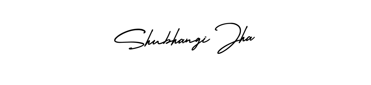 The best way (AmerikaSignatureDemo-Regular) to make a short signature is to pick only two or three words in your name. The name Shubhangi Jha include a total of six letters. For converting this name. Shubhangi Jha signature style 3 images and pictures png