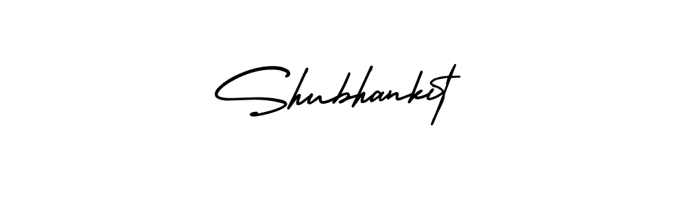 The best way (AmerikaSignatureDemo-Regular) to make a short signature is to pick only two or three words in your name. The name Shubhankit include a total of six letters. For converting this name. Shubhankit signature style 3 images and pictures png