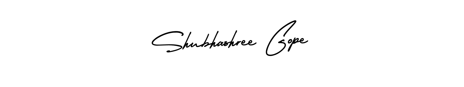 How to make Shubhashree Gope signature? AmerikaSignatureDemo-Regular is a professional autograph style. Create handwritten signature for Shubhashree Gope name. Shubhashree Gope signature style 3 images and pictures png