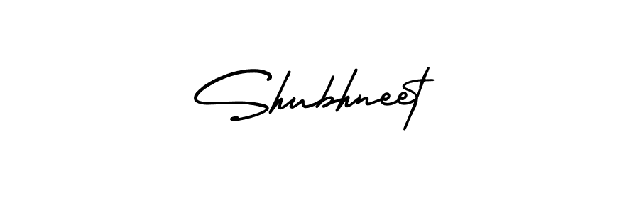 The best way (AmerikaSignatureDemo-Regular) to make a short signature is to pick only two or three words in your name. The name Shubhneet include a total of six letters. For converting this name. Shubhneet signature style 3 images and pictures png