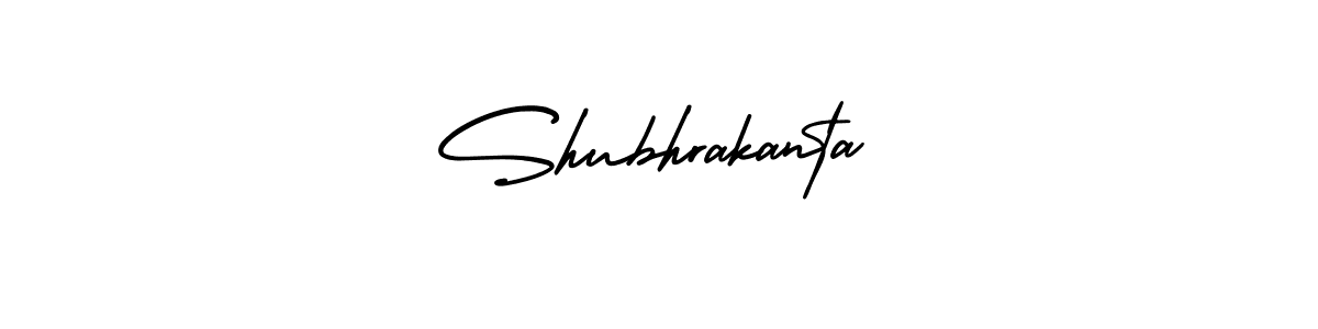 You should practise on your own different ways (AmerikaSignatureDemo-Regular) to write your name (Shubhrakanta) in signature. don't let someone else do it for you. Shubhrakanta signature style 3 images and pictures png