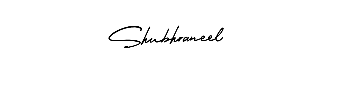 How to make Shubhraneel name signature. Use AmerikaSignatureDemo-Regular style for creating short signs online. This is the latest handwritten sign. Shubhraneel signature style 3 images and pictures png