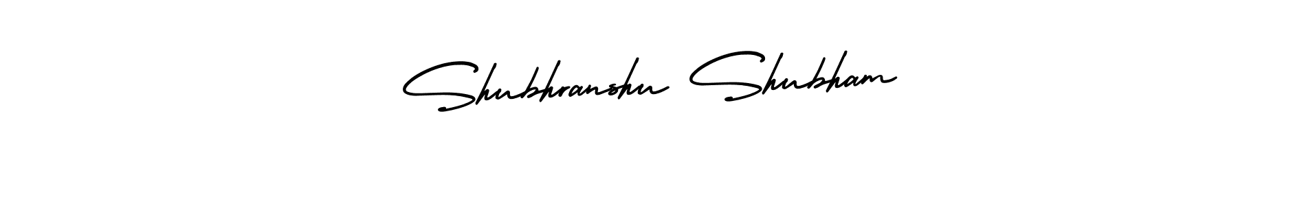 How to Draw Shubhranshu Shubham signature style? AmerikaSignatureDemo-Regular is a latest design signature styles for name Shubhranshu Shubham. Shubhranshu Shubham signature style 3 images and pictures png