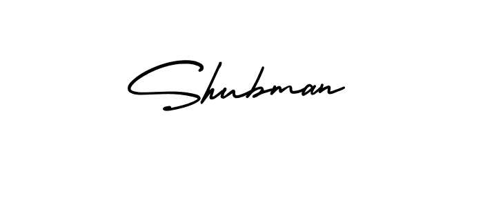 Shubman stylish signature style. Best Handwritten Sign (AmerikaSignatureDemo-Regular) for my name. Handwritten Signature Collection Ideas for my name Shubman. Shubman signature style 3 images and pictures png