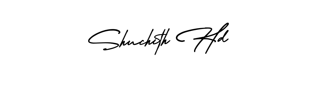 Make a beautiful signature design for name Shuchith Hd. With this signature (AmerikaSignatureDemo-Regular) style, you can create a handwritten signature for free. Shuchith Hd signature style 3 images and pictures png