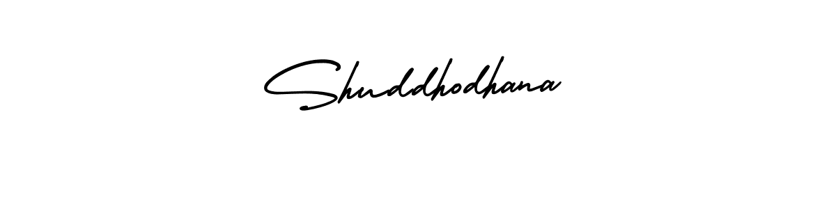 Use a signature maker to create a handwritten signature online. With this signature software, you can design (AmerikaSignatureDemo-Regular) your own signature for name Shuddhodhana. Shuddhodhana signature style 3 images and pictures png