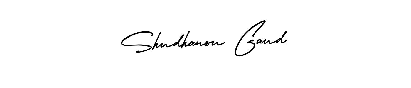 It looks lik you need a new signature style for name Shudhansu Gaud. Design unique handwritten (AmerikaSignatureDemo-Regular) signature with our free signature maker in just a few clicks. Shudhansu Gaud signature style 3 images and pictures png