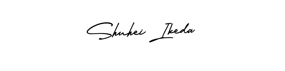 How to make Shuhei Ikeda name signature. Use AmerikaSignatureDemo-Regular style for creating short signs online. This is the latest handwritten sign. Shuhei Ikeda signature style 3 images and pictures png