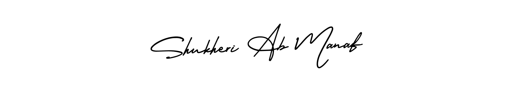 Also You can easily find your signature by using the search form. We will create Shukheri Ab Manaf name handwritten signature images for you free of cost using AmerikaSignatureDemo-Regular sign style. Shukheri Ab Manaf signature style 3 images and pictures png