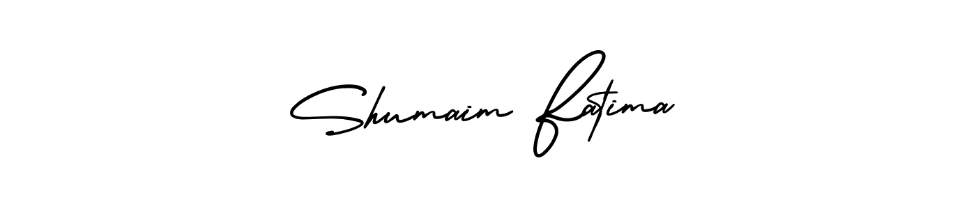 Make a short Shumaim Fatima signature style. Manage your documents anywhere anytime using AmerikaSignatureDemo-Regular. Create and add eSignatures, submit forms, share and send files easily. Shumaim Fatima signature style 3 images and pictures png