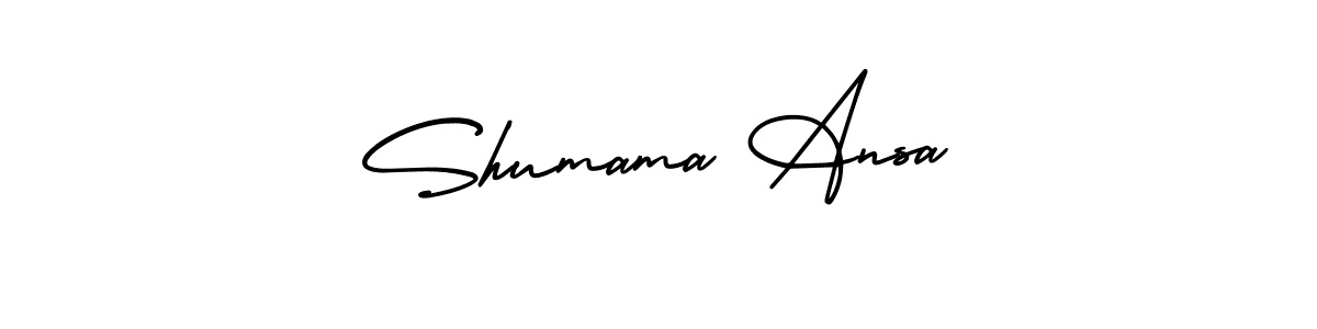 Check out images of Autograph of Shumama Ansa name. Actor Shumama Ansa Signature Style. AmerikaSignatureDemo-Regular is a professional sign style online. Shumama Ansa signature style 3 images and pictures png