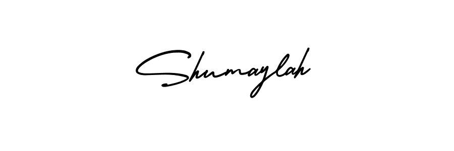 Make a beautiful signature design for name Shumaylah. With this signature (AmerikaSignatureDemo-Regular) style, you can create a handwritten signature for free. Shumaylah signature style 3 images and pictures png