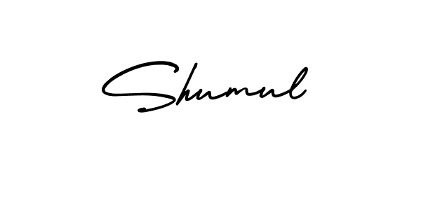 Design your own signature with our free online signature maker. With this signature software, you can create a handwritten (AmerikaSignatureDemo-Regular) signature for name Shumul. Shumul signature style 3 images and pictures png