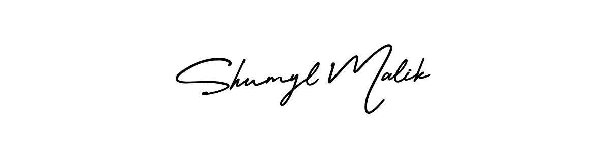 Also You can easily find your signature by using the search form. We will create Shumyl Malik name handwritten signature images for you free of cost using AmerikaSignatureDemo-Regular sign style. Shumyl Malik signature style 3 images and pictures png