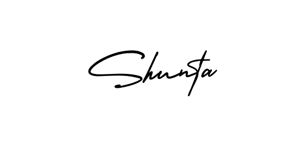 Also You can easily find your signature by using the search form. We will create Shunta name handwritten signature images for you free of cost using AmerikaSignatureDemo-Regular sign style. Shunta signature style 3 images and pictures png