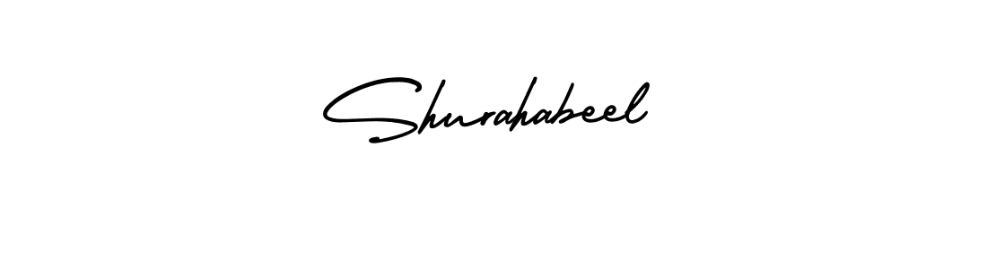 The best way (AmerikaSignatureDemo-Regular) to make a short signature is to pick only two or three words in your name. The name Shurahabeel include a total of six letters. For converting this name. Shurahabeel signature style 3 images and pictures png