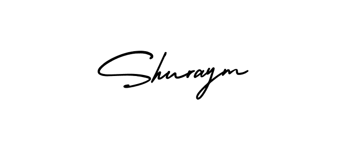 Use a signature maker to create a handwritten signature online. With this signature software, you can design (AmerikaSignatureDemo-Regular) your own signature for name Shuraym. Shuraym signature style 3 images and pictures png